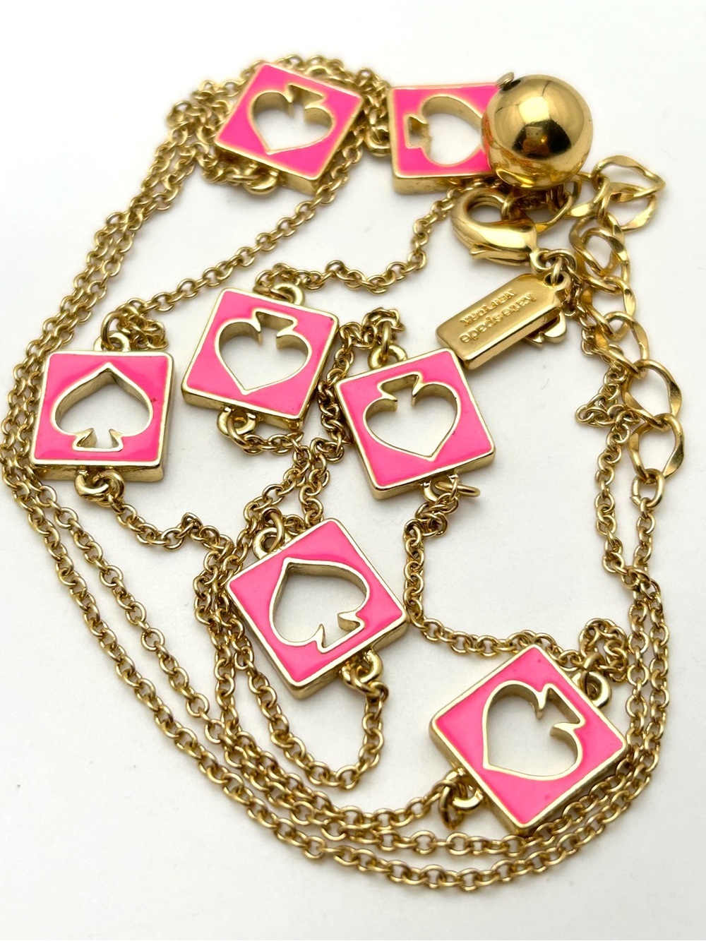 Kate Spade Pink Hole Punch Necklace